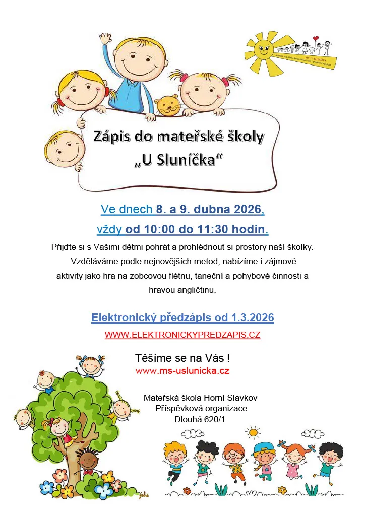 Zápis pro školní rok 2026/2027